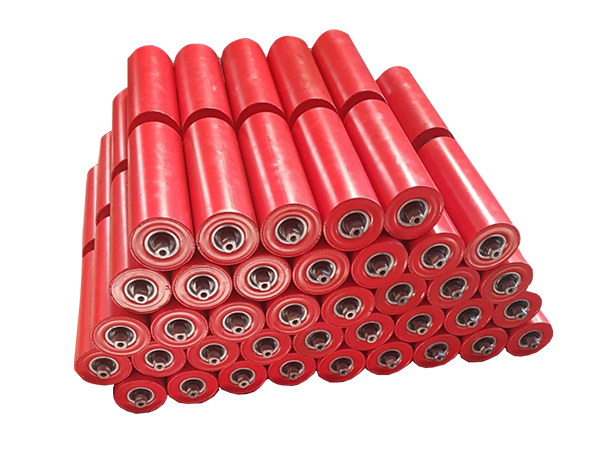 Kırmızı konveyör bant taşıyıcı rulolar – endüstriyel konveyör rulo modeli