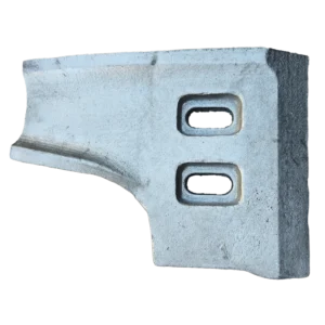Beton santrali mikserinin içindeki tamburun iç yüzeyine monte edilen, beton karışımının homojen bir şekilde karıştırılmasını sağlayan dayanıklı metal palet.